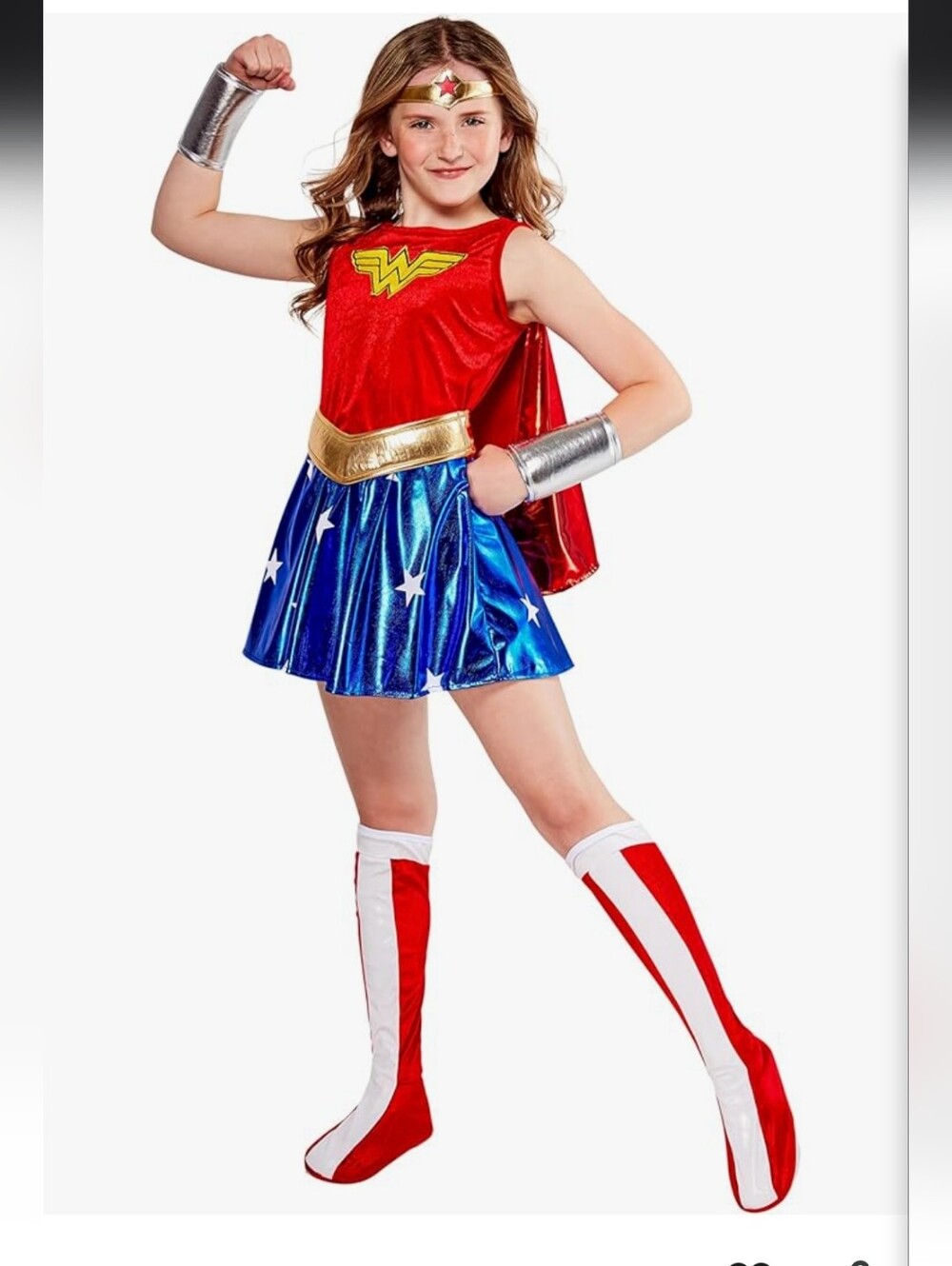 Wonder Woman Kids Red & Blue Superhero Costume